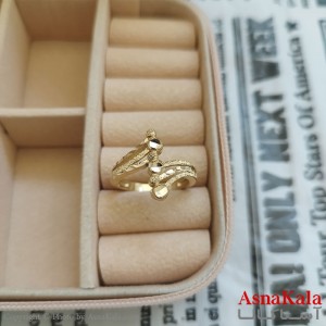 انگشتر زنانه تراش طلاروس رنگ ثابت مشابه طلا  ANG191053W