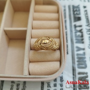 انگشتر زنانه تراش طلاروس رنگ ثابت مشابه طلا  ANG191056W