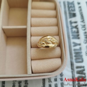 انگشتر زنانه تراش طلاروس رنگ ثابت مشابه طلا  ANG191057W