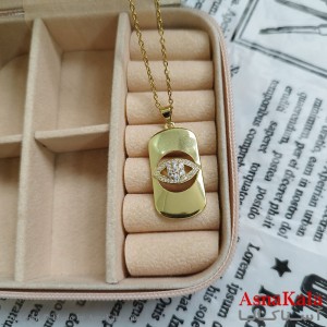 گردنبند چشم طلایی دخترانه