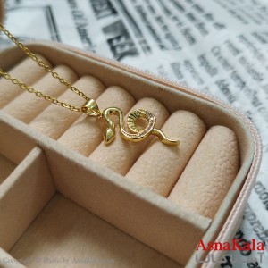 گردنبند مار طلایی دخترانه