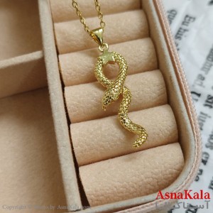 گردنبند مار طلایی دخترانه استیل