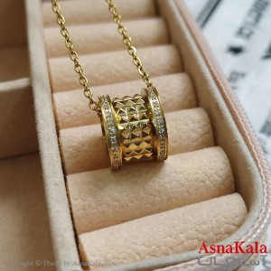 گردنبند گوی طلایی دخترانه استیل با زنجیر 45 سانتی متر کد GNB162092W