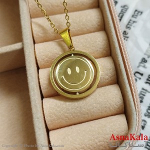 گردنبند طلایی دخترانه استیل با زنجیر 45 سانتی متر کد GNB162109W