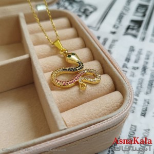 گردنبند مار طلایی دخترانه استیل