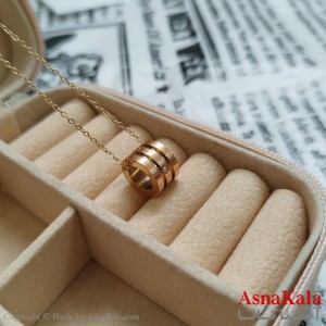 گردنبند طلایی دخترانه استیل با زنجیر 45 سانتی متر کد GNB162115W