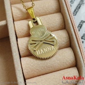 گردنبند طلایی دخترانه استیل با زنجیر 45 سانتی متر کد GNB162119W