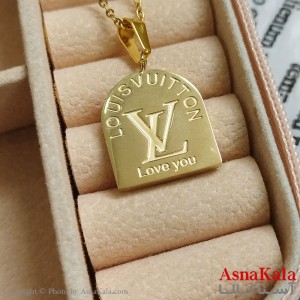 گردنبند LV طلایی دخترانه