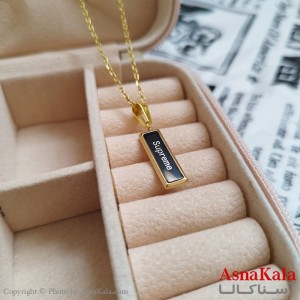 گردنبند طلایی دخترانه استیل با زنجیر 45 سانتی متر کد GNB162125W