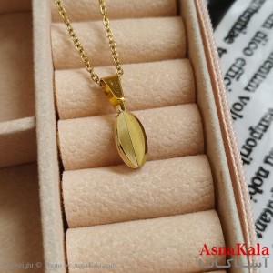 گردنبند طلایی دخترانه استیل با زنجیر 45 سانتی متر کد GNB162132W