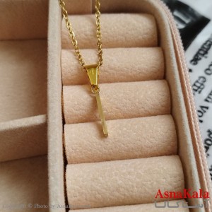 گردنبند طلایی دخترانه استیل با زنجیر 45 سانتی متر کد GNB162136W