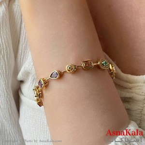 دستبند نگیندار زنانه فشن کد DSB181540W