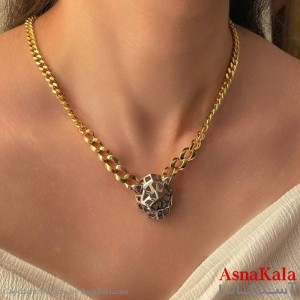 گردنبند طلایی دخترانه استیل کد GNB162145W