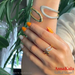 ست زنانه نگیندار شامل  بنگل و انگشتر  کد  NIM141055W