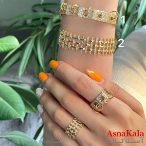 ست زنانه نگیندار شامل  بنگل و انگشتر  کد  NIM141058W