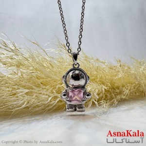 گردنبند نقره ای دخترانه استیل کد GNB162149W