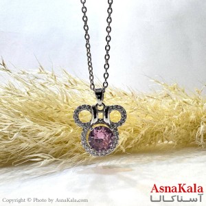 گردنبند نقره ای دخترانه استیل کد GNB162151W