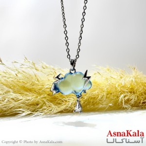 گردنبند نقره ای دخترانه استیل کد GNB162153W