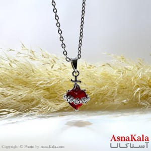 گردنبند نقره ای دخترانه استیل کد GNB162155W