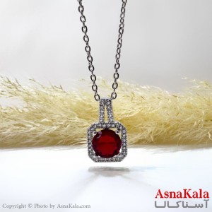 گردنبند نقره ای دخترانه استیل کد GNB162159W