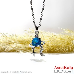 گردنبند نقره ای دخترانه استیل کد GNB162160W