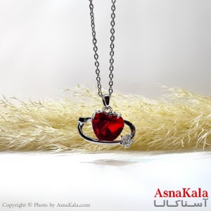 گردنبند نقره ای دخترانه استیل کد GNB162162W