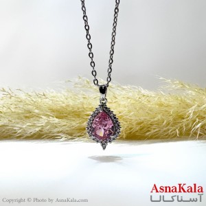 گردنبند نقره ای دخترانه استیل کد GNB162165W