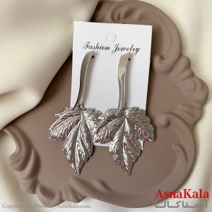 گوشواره فشن طرح آینه ای رنگ نقره ای کد GSH152056W