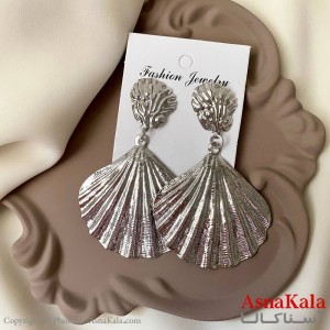 گوشواره فشن طرح آینه ای رنگ نقره ای کد GSH152057W