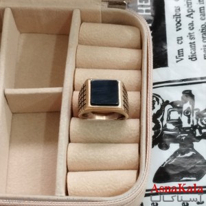 انگشتر طلاروس مردانه نگیندار کد ANG191061W