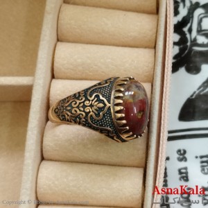 انگشتر طلاروس مردانه نگیندار