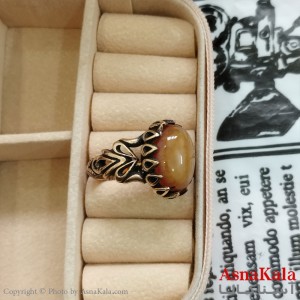 انگشتر طلاروس مردانه نگیندار