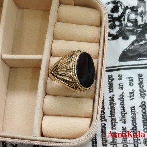 انگشتر طلاروس مردانه نگیندار