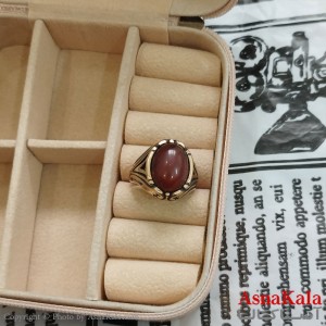 انگشتر طلاروس مردانه نگیندار