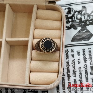 انگشتر طلاروس مردانه نگیندار بولگاری کد ANG191075W