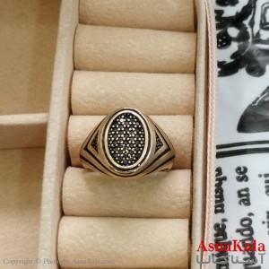 انگشتر طلاروس مردانه نگیندار کد ANG191076W