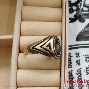 انگشتر طلاروس مردانه