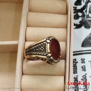 انگشتر طلاروس مردانه نگیندار