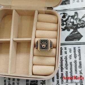 انگشتر طلاروس مردانه رولکس نگیندار