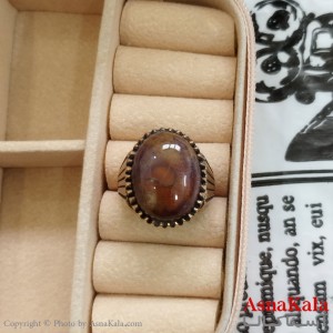 انگشتر طلاروس مردانه نگیندار