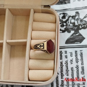 انگشتر طلاروس مردانه نگیندار