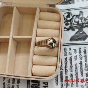 انگشتر طلاروس مردانه نگیندار