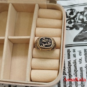 انگشتر طلاروس مردانه طرح حسبی الله کد ANG191090W