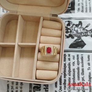 انگشتر طلاروس مردانه نگیندار