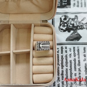 انگشتر نقره روس مردانه نگیندار کد ANG191105W