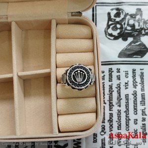 انگشتر نقره روس مردانه نگیندار رولکس