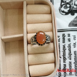 انگشتر نقره روس مردانه نگیندار کد ANG191109W