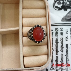 انگشتر نقره روس مردانه نگیندار کد ANG191111W