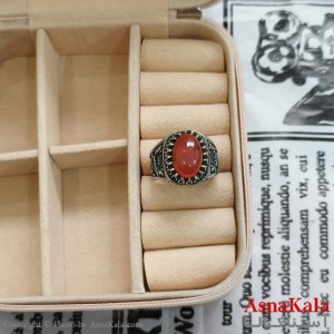 انگشتر نقره روس مردانه نگیندار کد ANG191114W