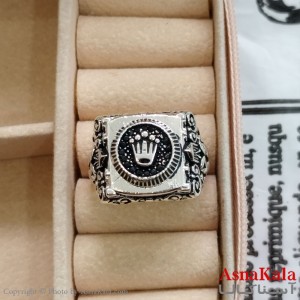 انگشتر نقره روس مردانه نگیندار رولکس کد ANG191117W
